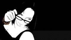 Woman glasses black background vectors