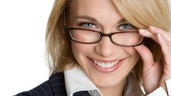 Woman glasses blondes