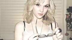 Woman glasses blondes