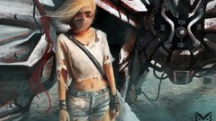 Woman glasses blondes deviantart artwork Christian Quinot