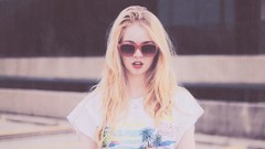 Woman glasses blondes models