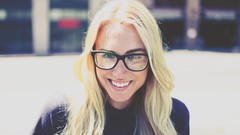 Woman glasses blondes portraits