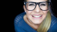 Woman glasses blondes smiling models