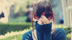 Woman glasses brunettes black hair girls with glasses