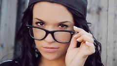 Woman glasses brunettes girls with glasses