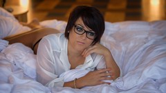 Woman glasses brunettes models