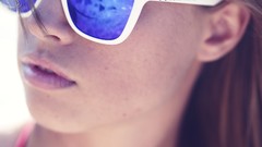 Woman glasses brunettes portraits TeraVena Sugimoto