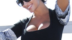 Woman glasses dress piers denise milani