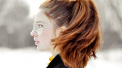Woman glasses ebba zingmark redheads pale skin girls with 