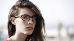 Woman glasses faces brunettes girls with glasses