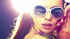 Woman glasses faces lingerie brunettes models