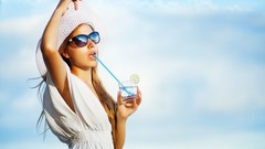 Woman glasses fashion blondes