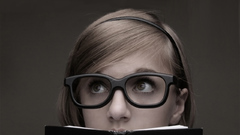 Woman glasses girls with