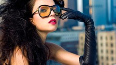 Woman glasses girls with