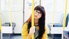 Woman glasses girls with