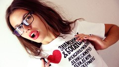 Woman glasses girls with glasses Russians