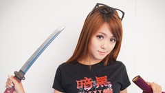 Woman glasses Japanese asians models Simple Background Taiwanese