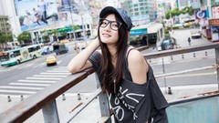 Woman glasses Japanese asians models Taiwanese