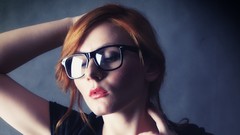Woman glasses lips redheads
