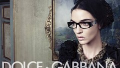 Woman glasses models fashion photography designer label Dolce 