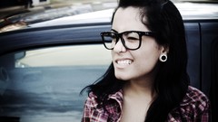 Woman glasses piercings models hipster