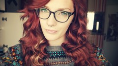Woman glasses redheads