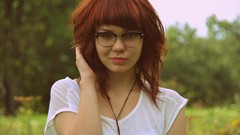 Woman glasses redheads girls with glasses