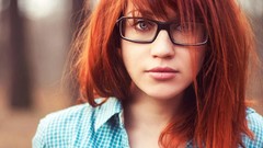 Woman glasses redheads upscaled