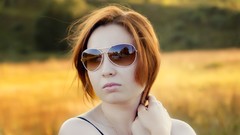 Woman glasses short hair