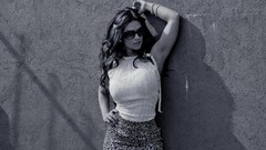 Woman glasses skirts models