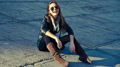 Woman glasses sunglasses brunettes models