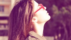 Woman glasses sunlight girls with glasses