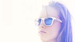 Woman glasses tattoos brunettes bikini TeraVena Sugimoto