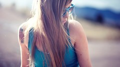 Woman glasses tattoos models TeraVena Sugimoto