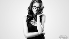 Woman glasses white background brunettes models susan coffey 