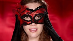 Woman gloves blondes masks brunettes models Venetian masks