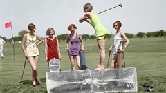 Woman golf colorization