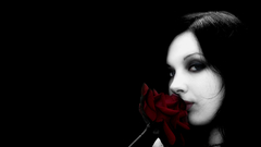 Woman Gothic roses