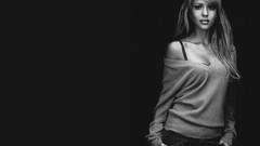 Woman gray background Celebrity Jessica Alba monochrome Actress 