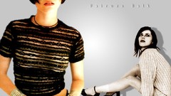 Woman gray background Celebrity sitting Actress boobs high 