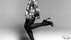 Woman gray background legs pantyhose models blake lively pumps 