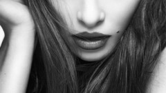 Woman grayscale faces