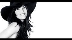 Woman grayscale hats