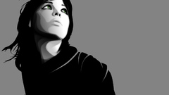 Woman grayscale monochrome artwork