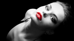 Woman grayscale selective coloring