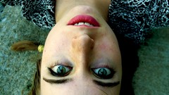 Woman green eyes brunettes