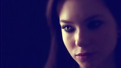 Woman green eyes brunettes