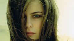 Woman green eyes brunettes april rose