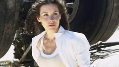 Woman green eyes brunettes freckles evangeline lilly Lost (TV 