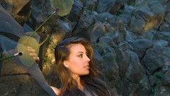 Woman green eyes brunettes lorena garcia